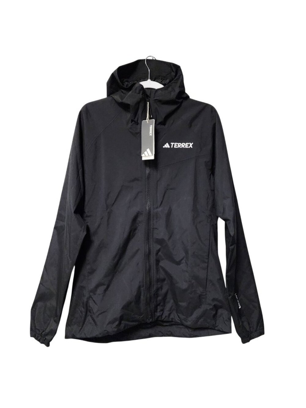 Adidas Terrex Men’s Black Multi 2L Rain Jacket Size S Waterproof Lightweight